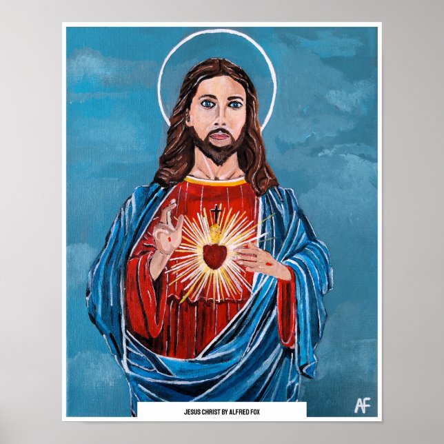 Jesus Christ Painting by Alfred Fox Poster (Front)