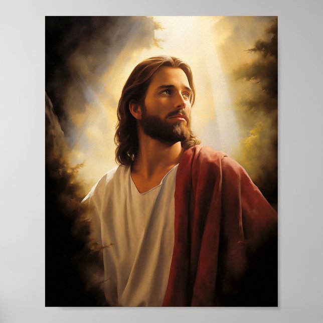Jesus Christ Painting Poster (Front)