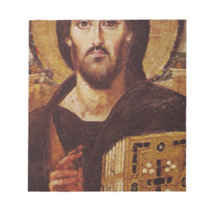 Jesus Christ Pantocrator Christian Icon Notepad