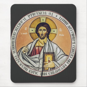 Jesus Christ Pantocrator dome of the Church Mouse Pad