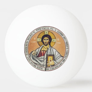 Jesus Christ Pantocrator dome of the Church Ping Pong Ball