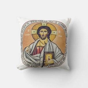 Jesus Christ Pantocrator dome of the Church Throw Pillow