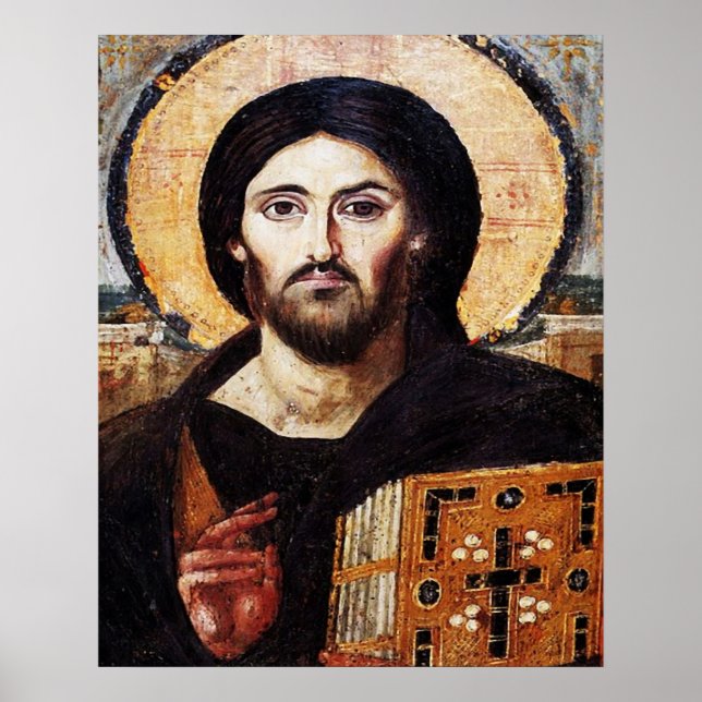 Jesus Christ Pantocrator Icon Poster (Front)