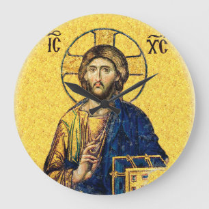 Jesus Christ Pantocrator Large Clock
