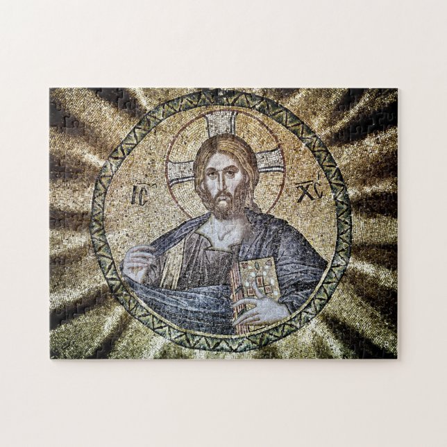 Jesus Christ Pantocrator Lord of All Icon Jigsaw Puzzle (Horizontal)