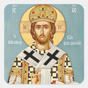Jesus Christ, Pantocrator, Lord of All Icon Square Sticker