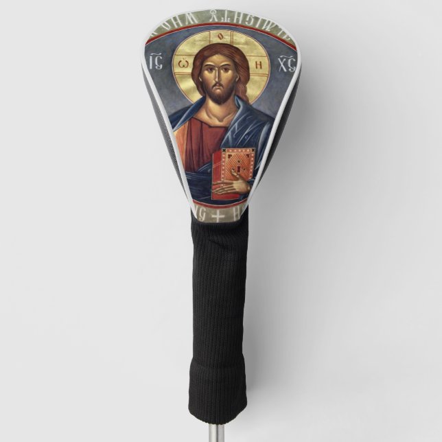 Jesus Christ Pantocrator Lord of All Orthodox Icon Golf Head Cover (Front)