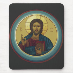 Jesus Christ Pantocrator Mouse Pad