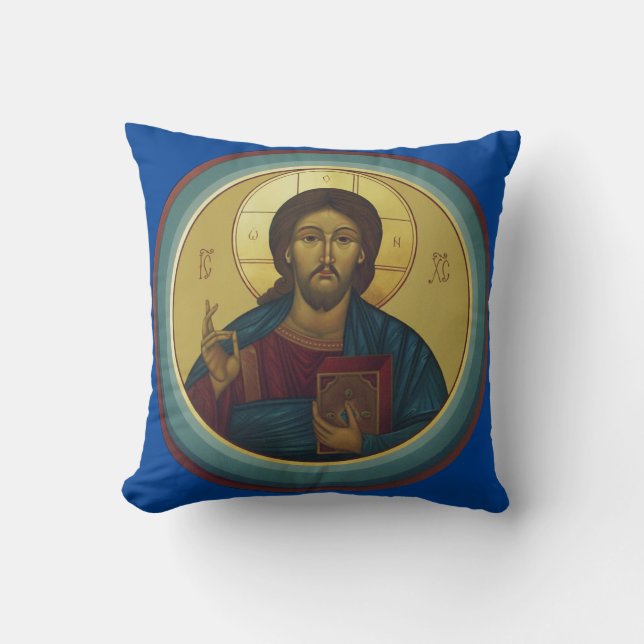 Jesus Christ Pantocrator  Throw Pillow (Front)