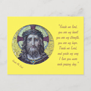 Jesus Christ & Prayer "Guide Me Lord" / postcard
