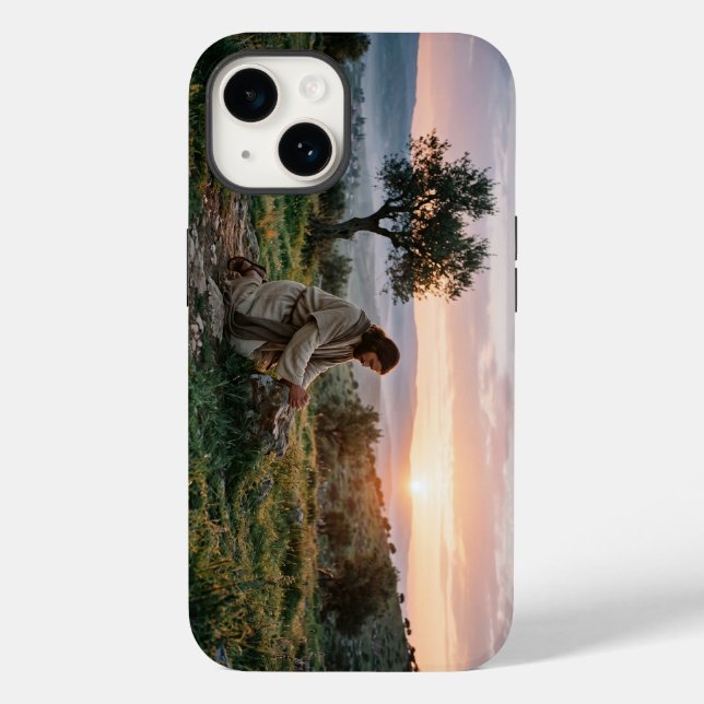 Jesus Christ Praying Christian iPhone Case (Back)