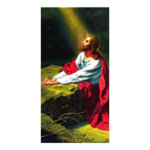 Jesus Christ Praying in the Garden of Gethsemane Card