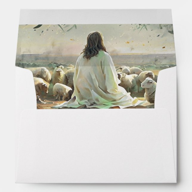 Jesus Christ Religious Easter Catholic  Envelope (Back (Bottom))