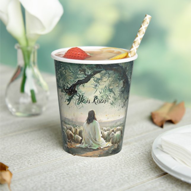 Jesus Christ Religious Easter Catholic  Paper Cups (Insitu)