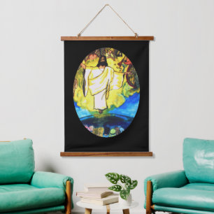 JESUS CHRIST RETURNS, THE RAPTURE. HANGING TAPESTRY