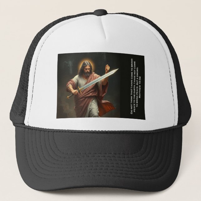 Jesus Christ Returns with a Sword Trucker Hat (Front)