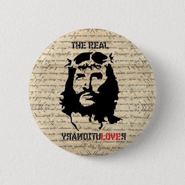 Jesus Christ revolutionary 2 Inch Round Button (Front)