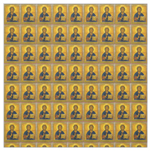 Jesus Christ Russian Icon Fabric