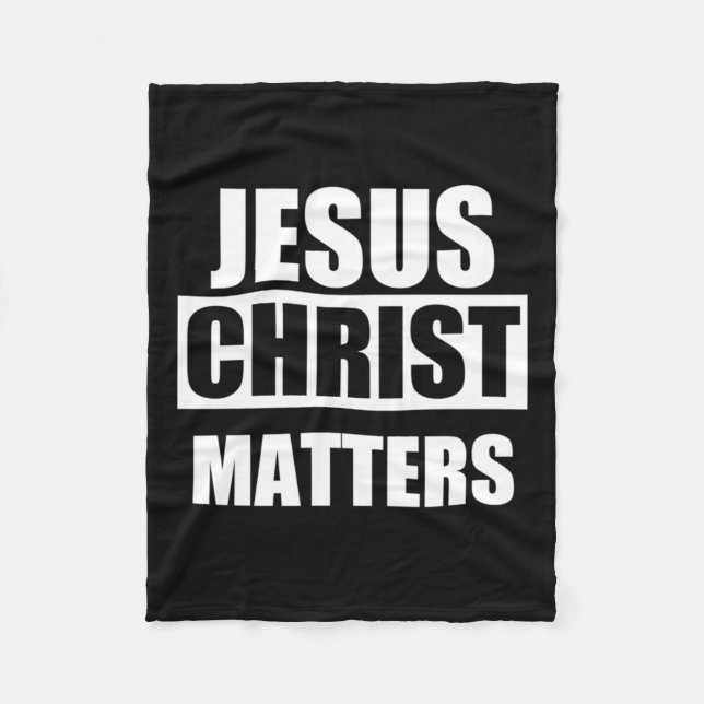 Jesus Christ S  Fleece Blanket (Front)