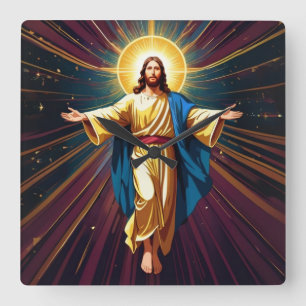 Jesus Christ’s Glory 1 Square Wall Clock