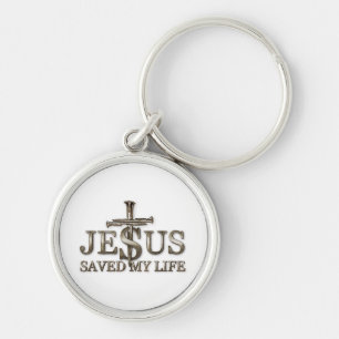 Jesus Christ Saved My Life Gift For Women Men Keychain