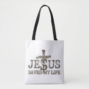 Jesus Christ Saved My Life Gift For Women Men Tote Bag