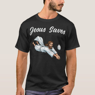 Jesus Christ Saves Christian Volleyball T-Shirt