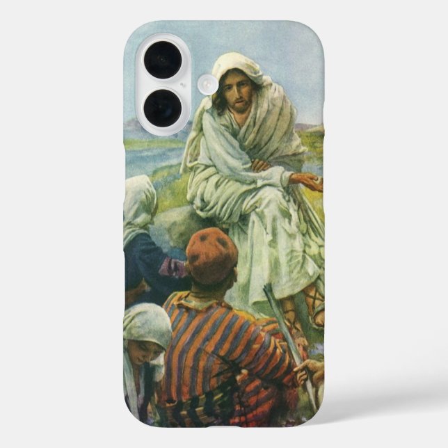Jesus Christ Sermon on the Mount, Vintage Religion Case-Mate iPhone Case (Back)