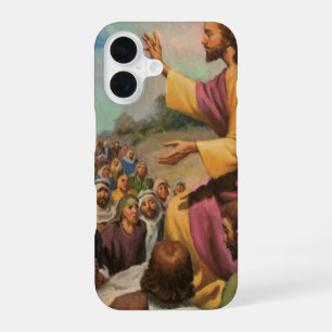 Jesus Christ Sermon on the Mount, Vintage Religion iPhone 16 Case