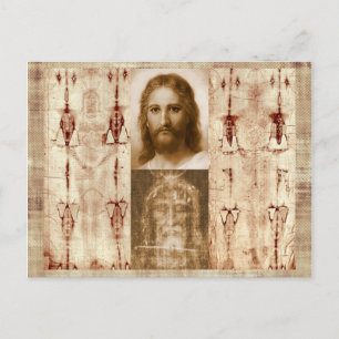 Jesus Christ Shroud of Turin Holy Face Postcard