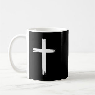 Jesus Christ Small Cross Subtle Christian Minimal Coffee Mug