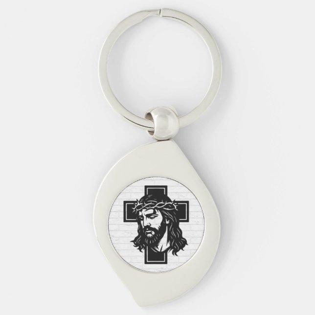 Jesus Christ Spiritual Art Keychain - Religious Ke (Front)