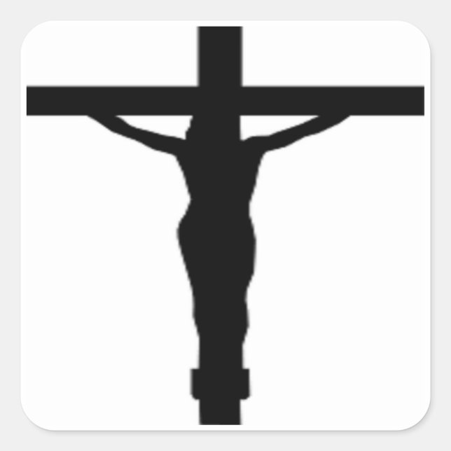 JESUS CHRIST SQUARE STICKER (Front)