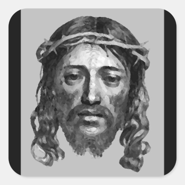 JESUS CHRIST SQUARE STICKER (Front)