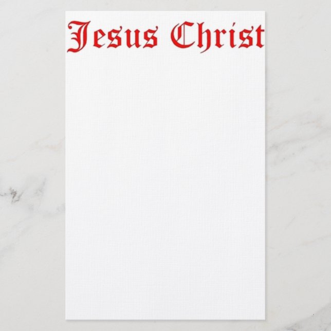 JESUS CHRIST STATIONERY (Front)