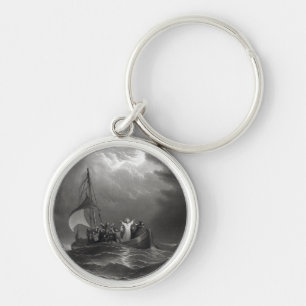 Jesus Christ Stills the Tempest Keychain