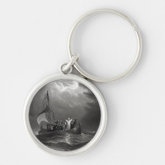 Jesus Christ Stills the Tempest Keychain (Front)