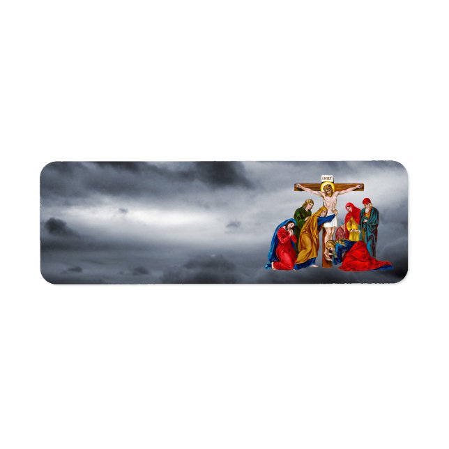 JÉSUS CHRIST SUR LA CROIX ÉTIQUETTE DE ADRESSE (Devant)