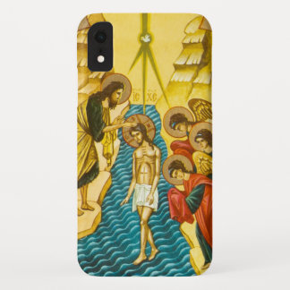 Jesus Christ taking baptism Russian icon iPhone XR Case