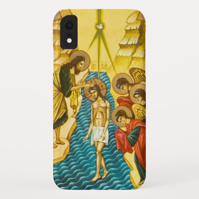 Jesus Christ taking baptism Russian icon Case-Mate iPhone Case (Back)