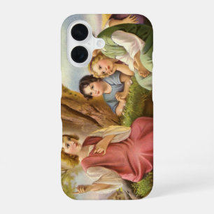Jesus Christ Teaching Children, Vintage Religion iPhone 16 Case