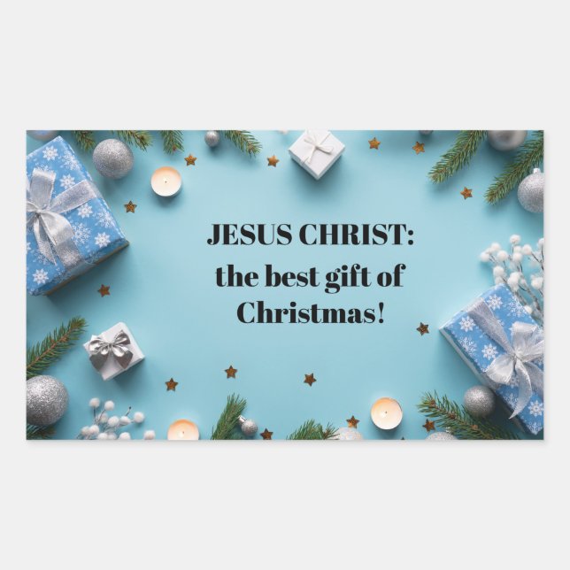 Jesus Christ: the best gift of Christmas Sticker (Front)