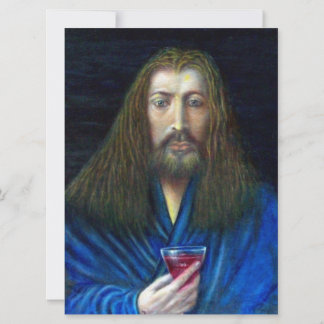 JESUS CHRIST,THE CHALICE IN EMMAUS INVITATION