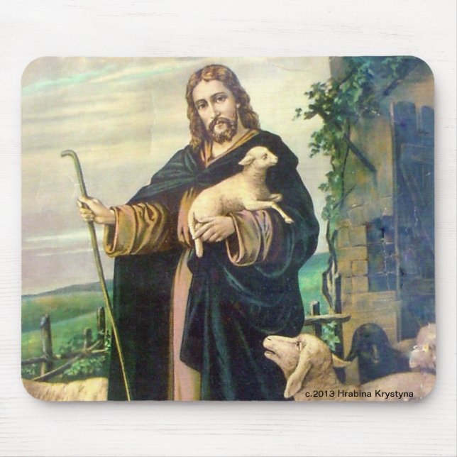 JESUS CHRIST THE GOOD SHEPHERD MOUSEPAAD MOUSE PAD (Front)