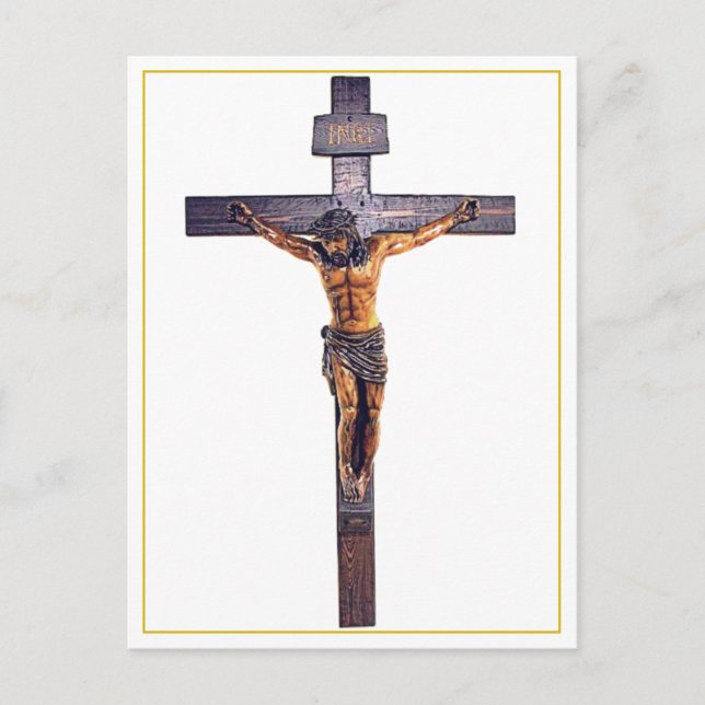Jesus Christ the Saviour Crucifix Postcard (Front)