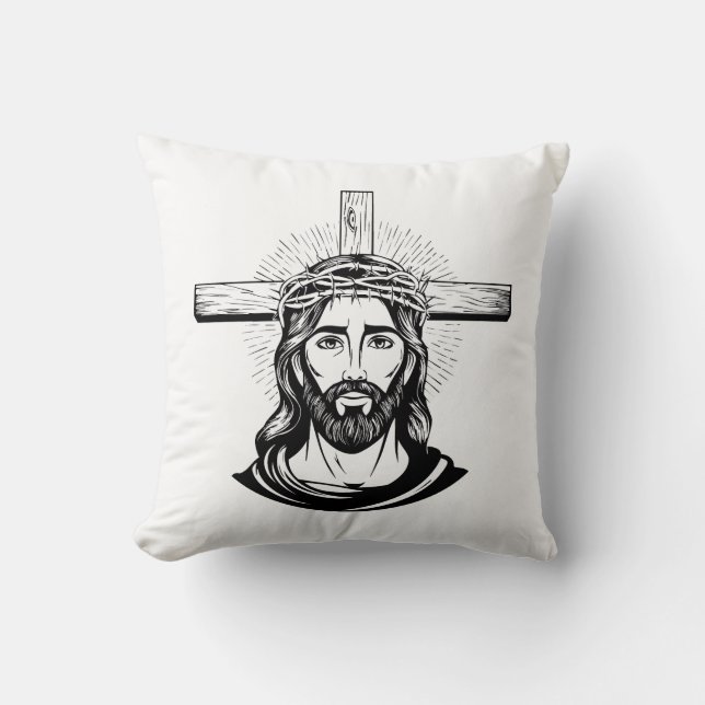 Jesus Christ Throw Pillow (Front)