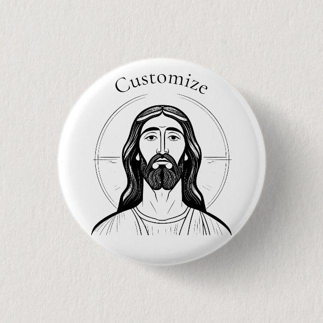 Jesus Christ Thunder_Cove 1 Inch Round Button (Front)