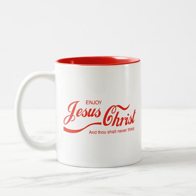 Jesus Christ  Two-Tone Coffee Mug (Left)