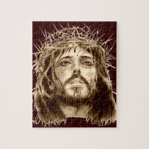 Jesus Christ with a Crown of Thorns Jigsaw Puzzle