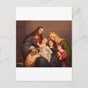 Jesus Christ with Children Postcard